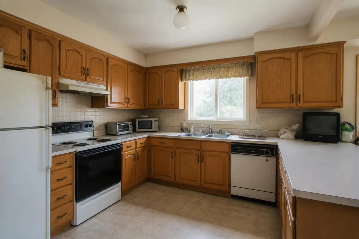 Before: the kitchen as it is today